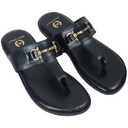 Louis Leather Slippers (Black) — Black slippers | Modello Domani