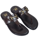 Louis Leather Slippers (Brown) — Brown slippers | Modello Domani