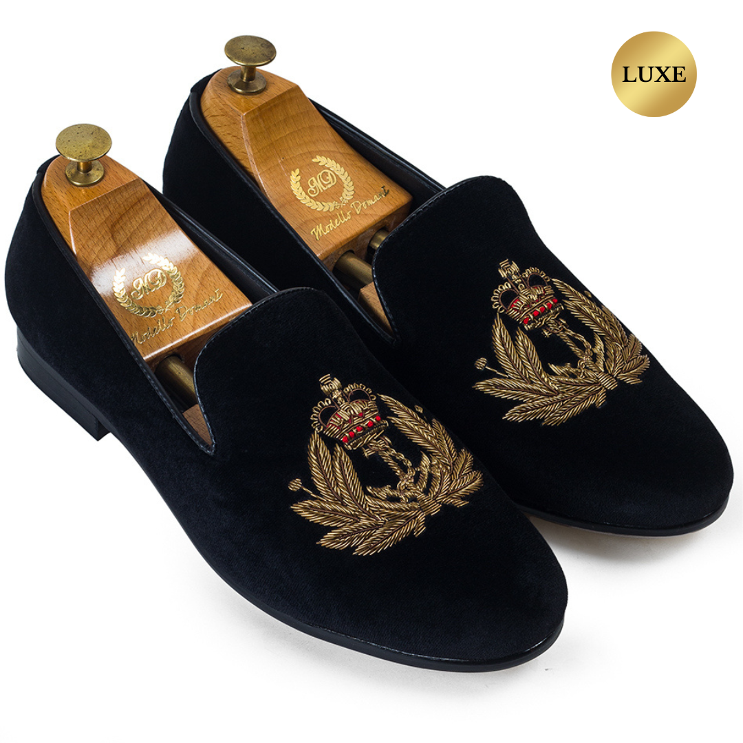 The Nautical Slipons (Black - Limited Edition #GoldBottom)