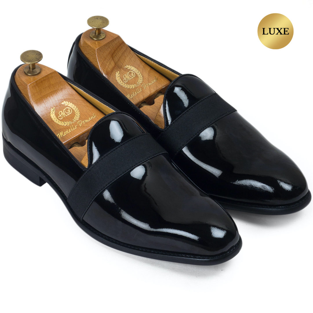 The Santana Leather Slipons (Patent Black - Limited Edition)