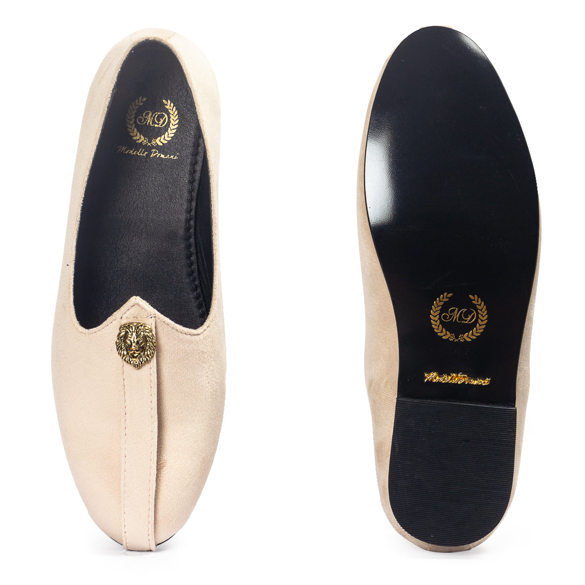 Pasha©️ Velvet Juttis (Beige)