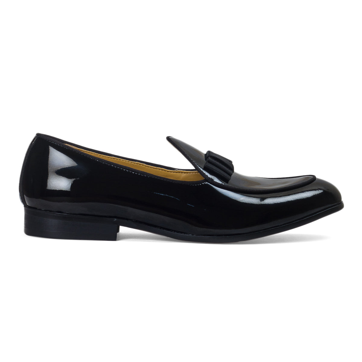Milano Leather Bowtie Slipons (Patent Black - Limited Edition)