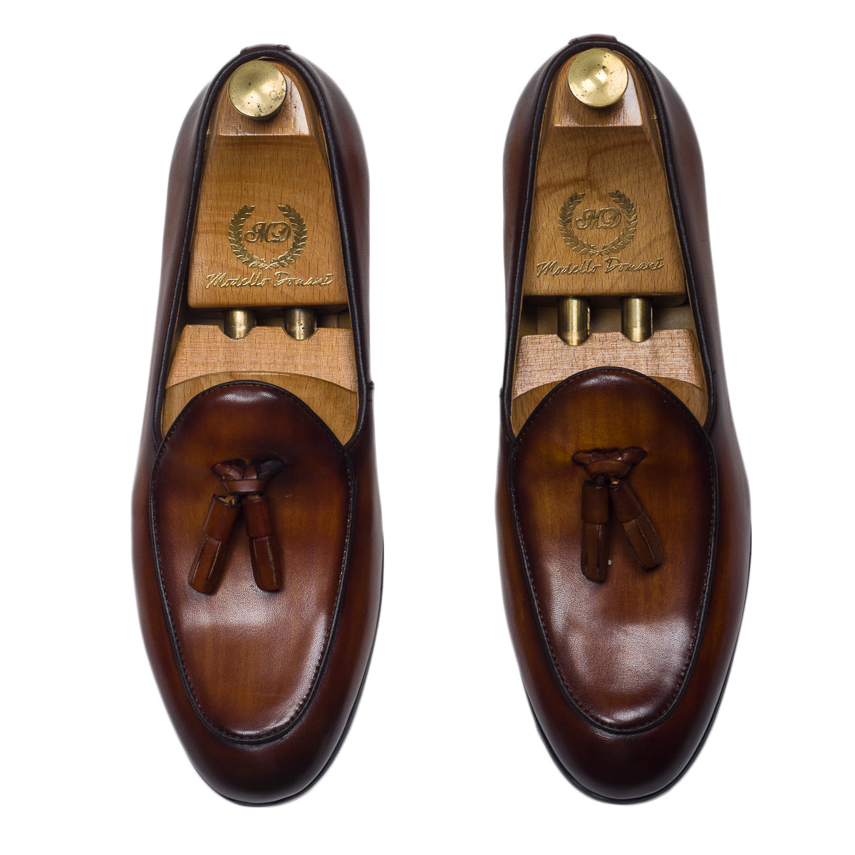 Milano Patina Leather Tassel Slipons (Patina Tan - Limited Edition)