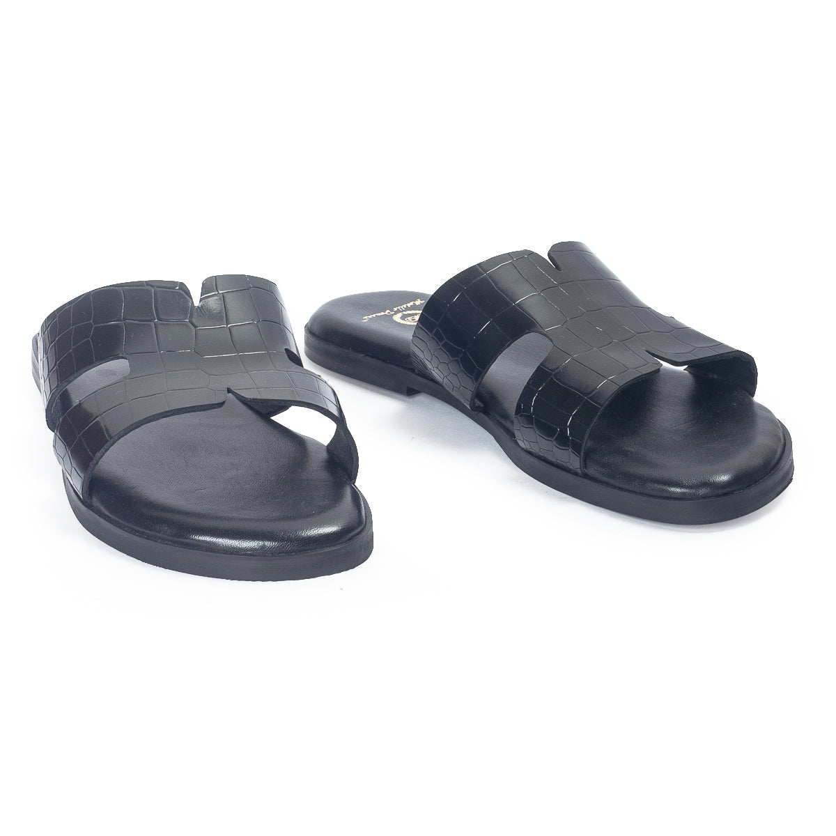 Hades Embossed Slippers (Black)