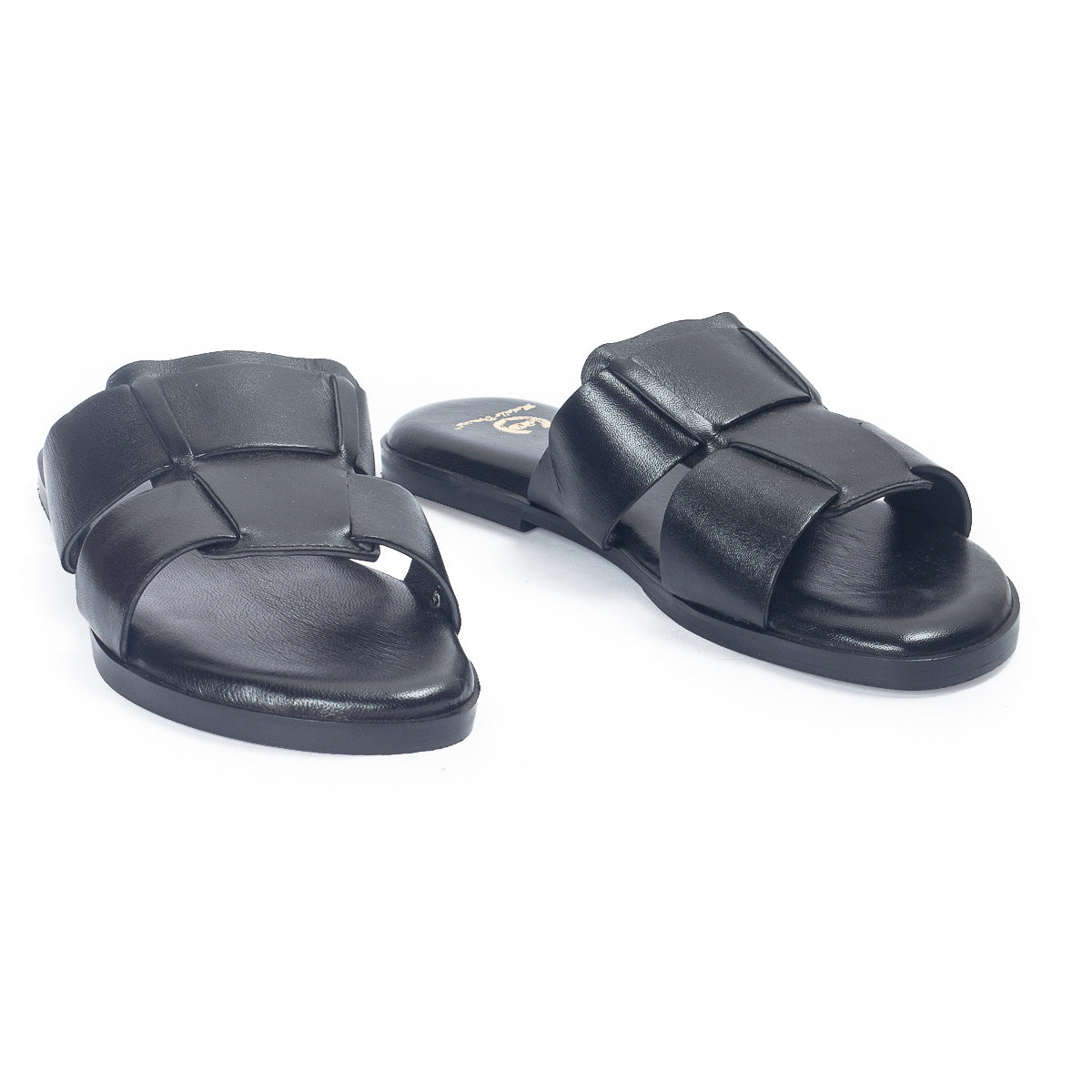 Woven Chunky Slippers (Black)