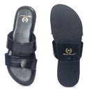Hades Embossed Slippers (Black) — Black slippers | Modello Domani
