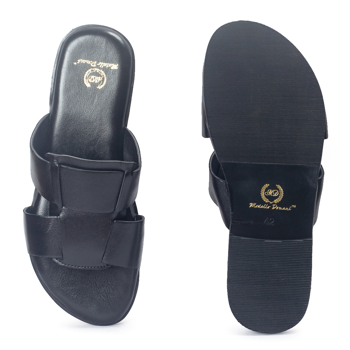 Woven Chunky Slippers (Black)