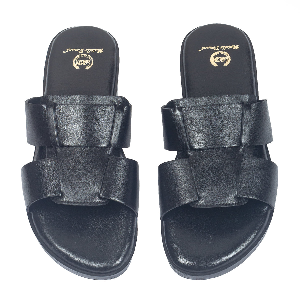 Woven Chunky Slippers (Black)
