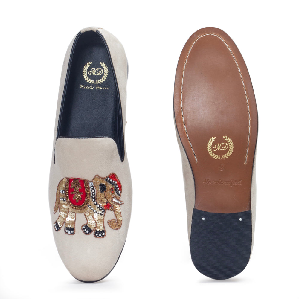 The Maharaja Slipons (Cream Beige - Limited Edition)