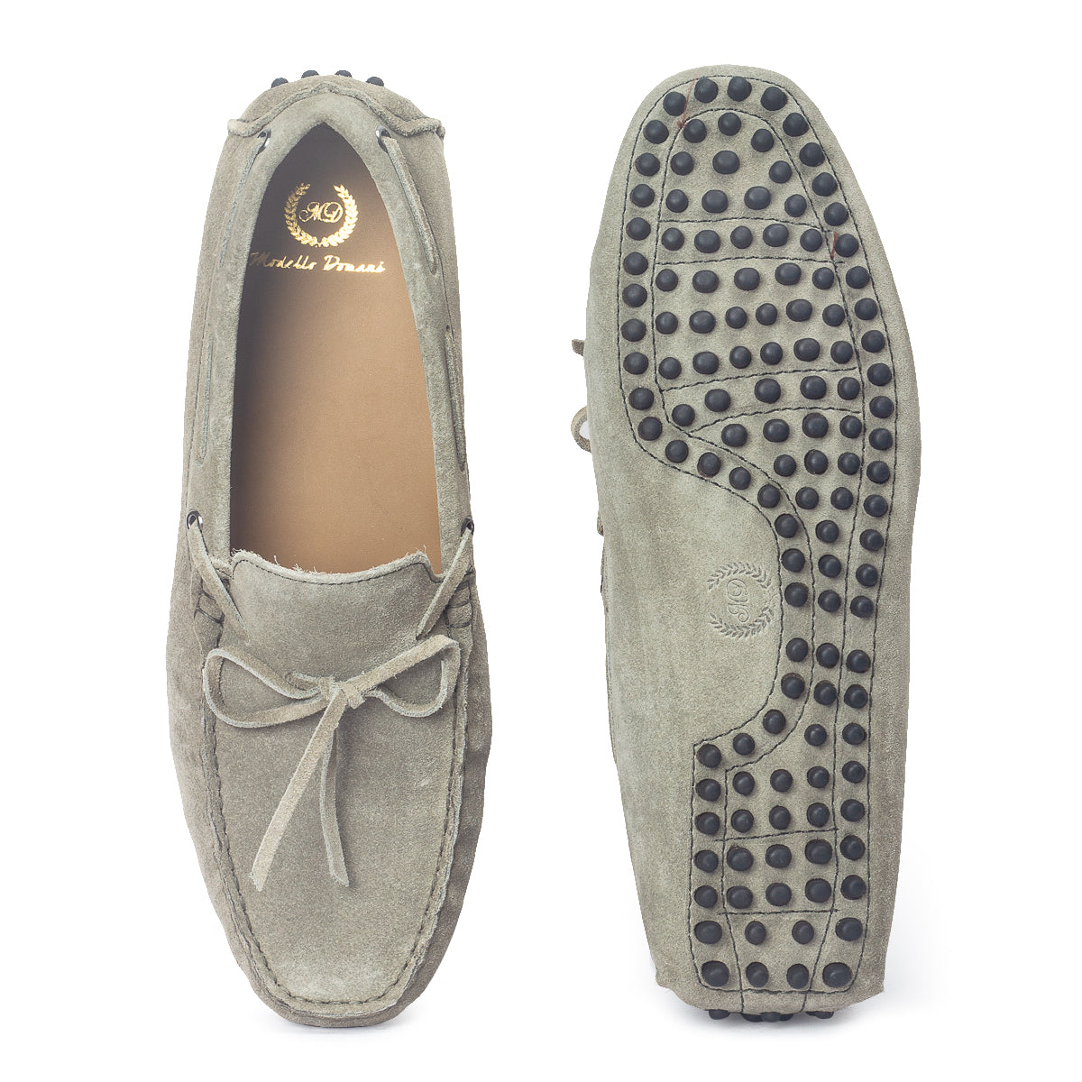 Gommino Suede Bow Loafers (Rust Antique Grey - Limited Edition)