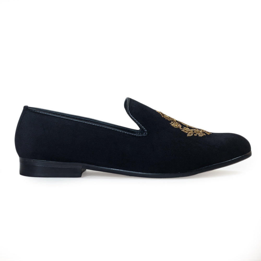 The Kingsman Slipons (Black - Limited Edition #GoldBottom)