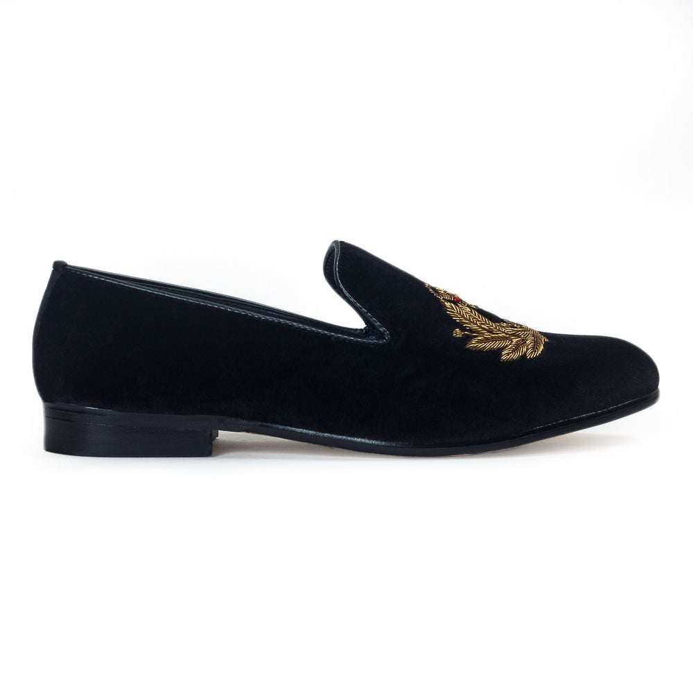 The Nautical Slipons (Black - Limited Edition #GoldBottom)