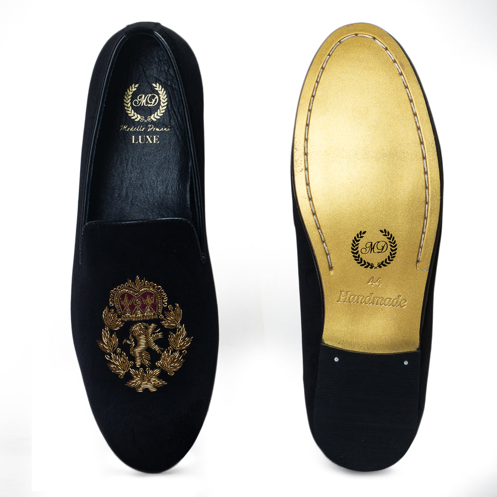 The Kingsman Slipons (Black - Limited Edition #GoldBottom)