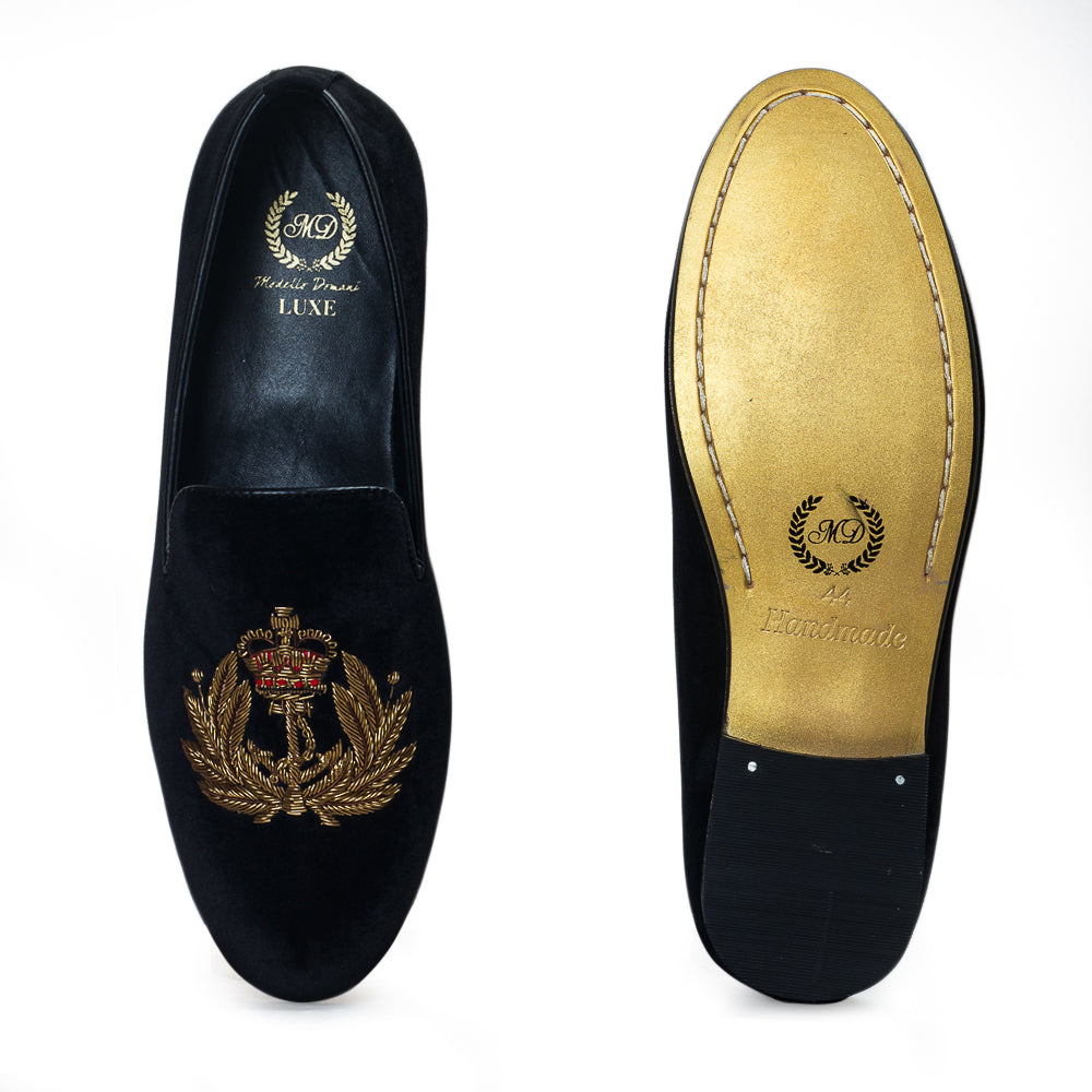 The Nautical Slipons (Black - Limited Edition #GoldBottom)