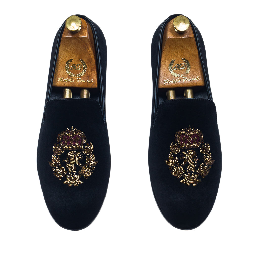 The Kingsman Slipons (Black - Limited Edition #GoldBottom)