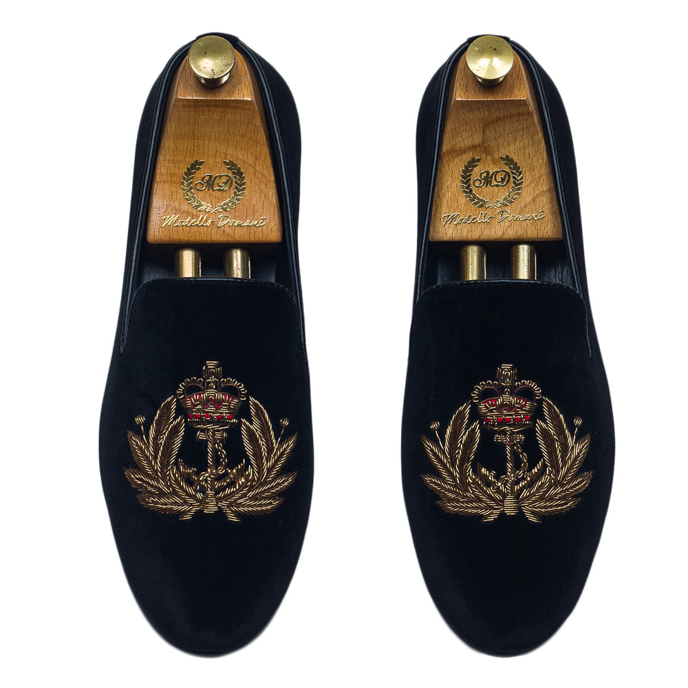 The Nautical Slipons (Black - Limited Edition #GoldBottom)