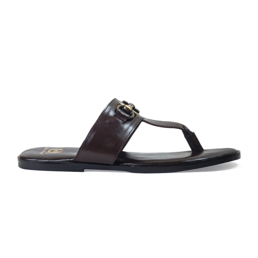 Louis Leather Slippers (Brown)