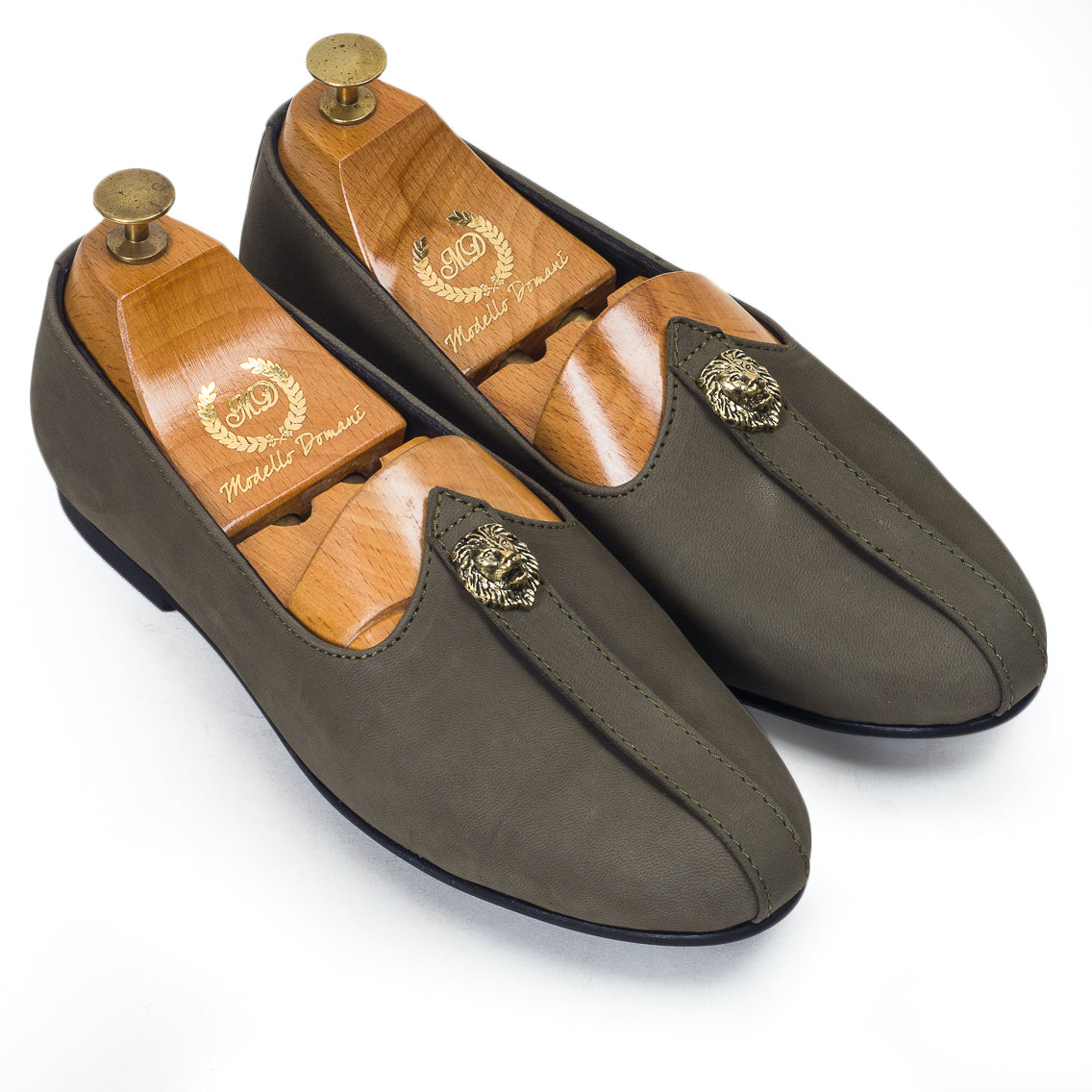 Pasha©️ Suede Juttis (Sage Green)