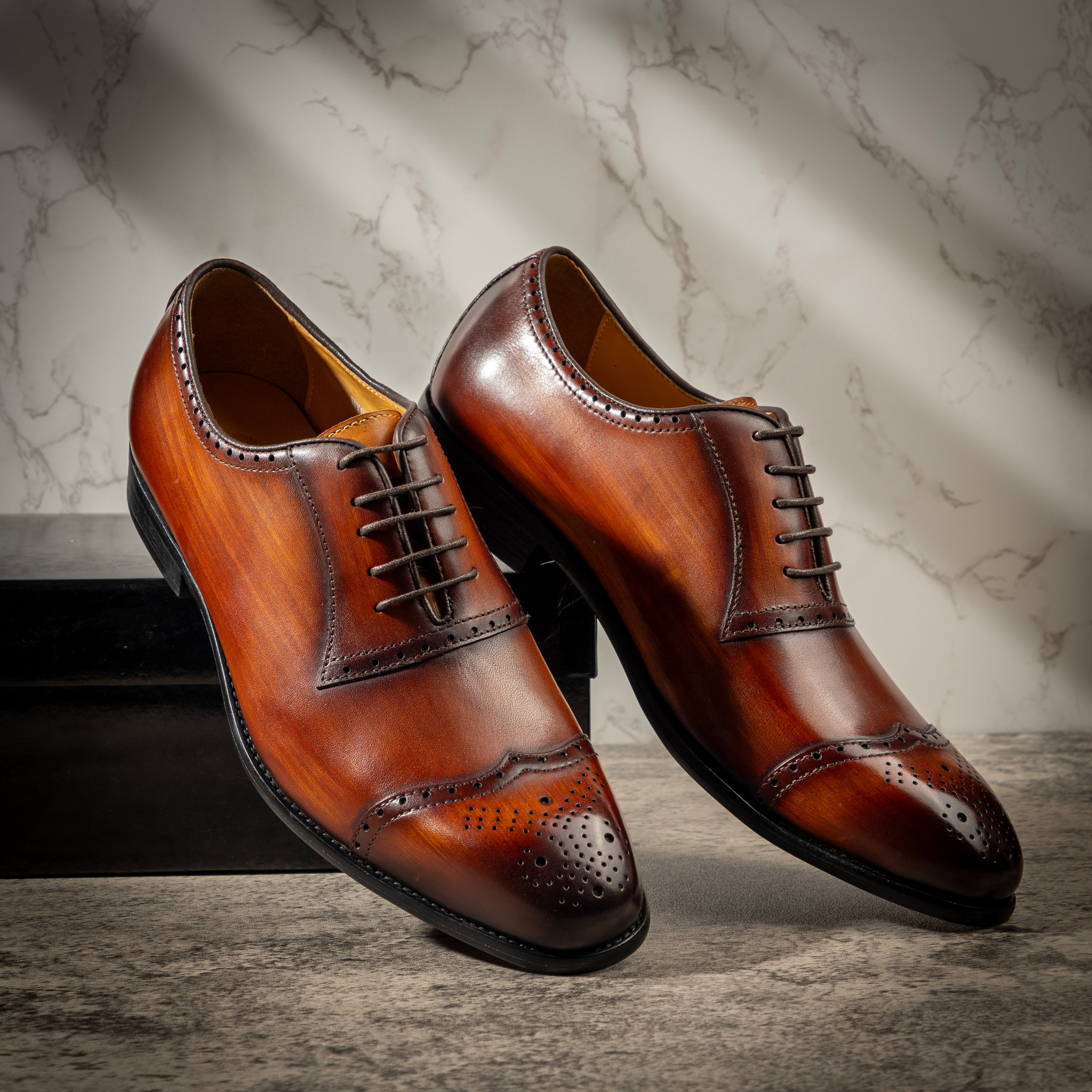 Milano Patina Leather Brogues (Patina Tan - Limited Edition)