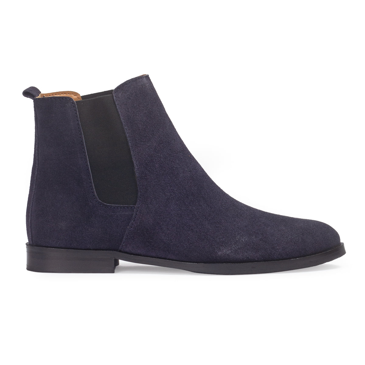 Suede-Leather Chelsea Boots (Navy)