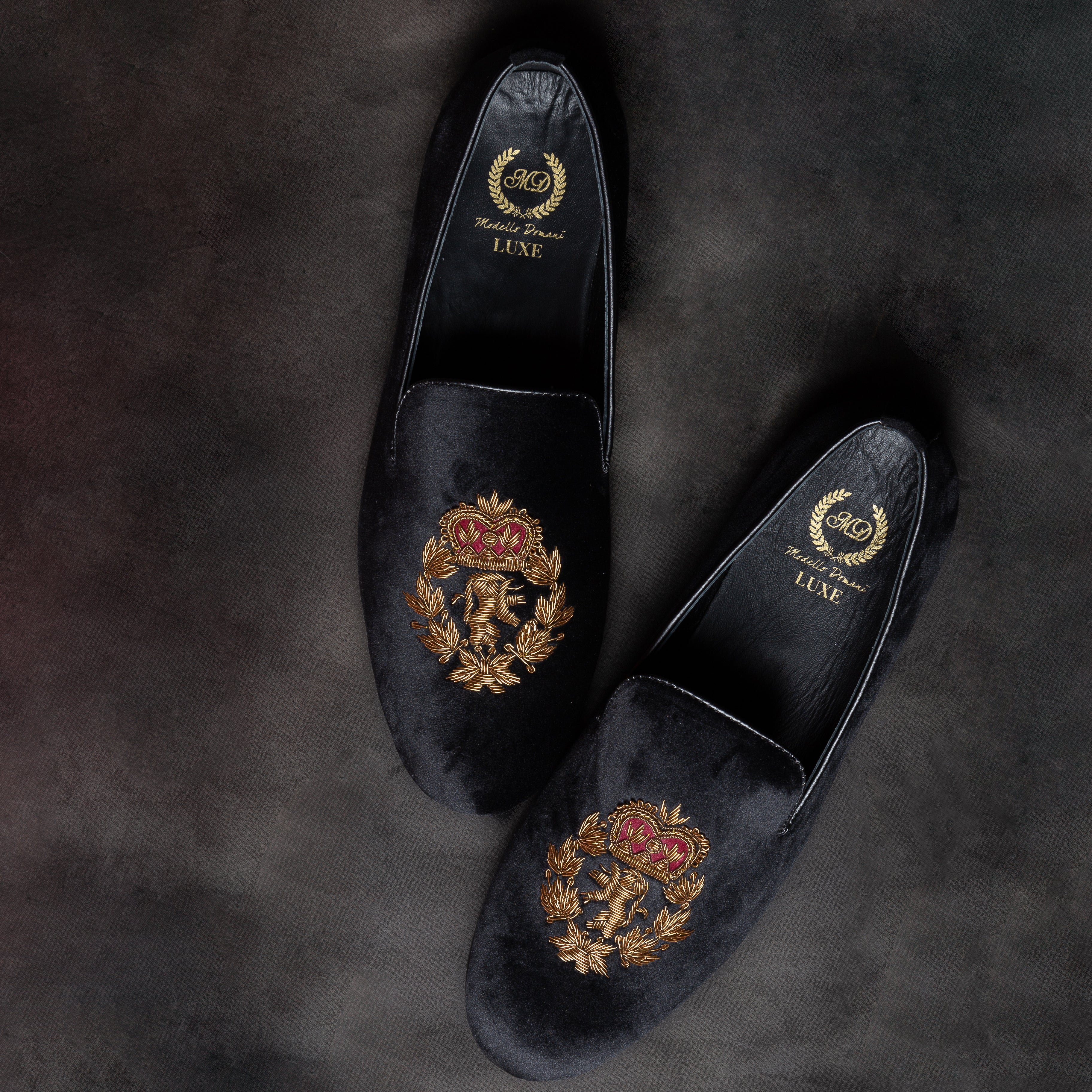 The Kingsman Slipons (Black - Limited Edition #GoldBottom)