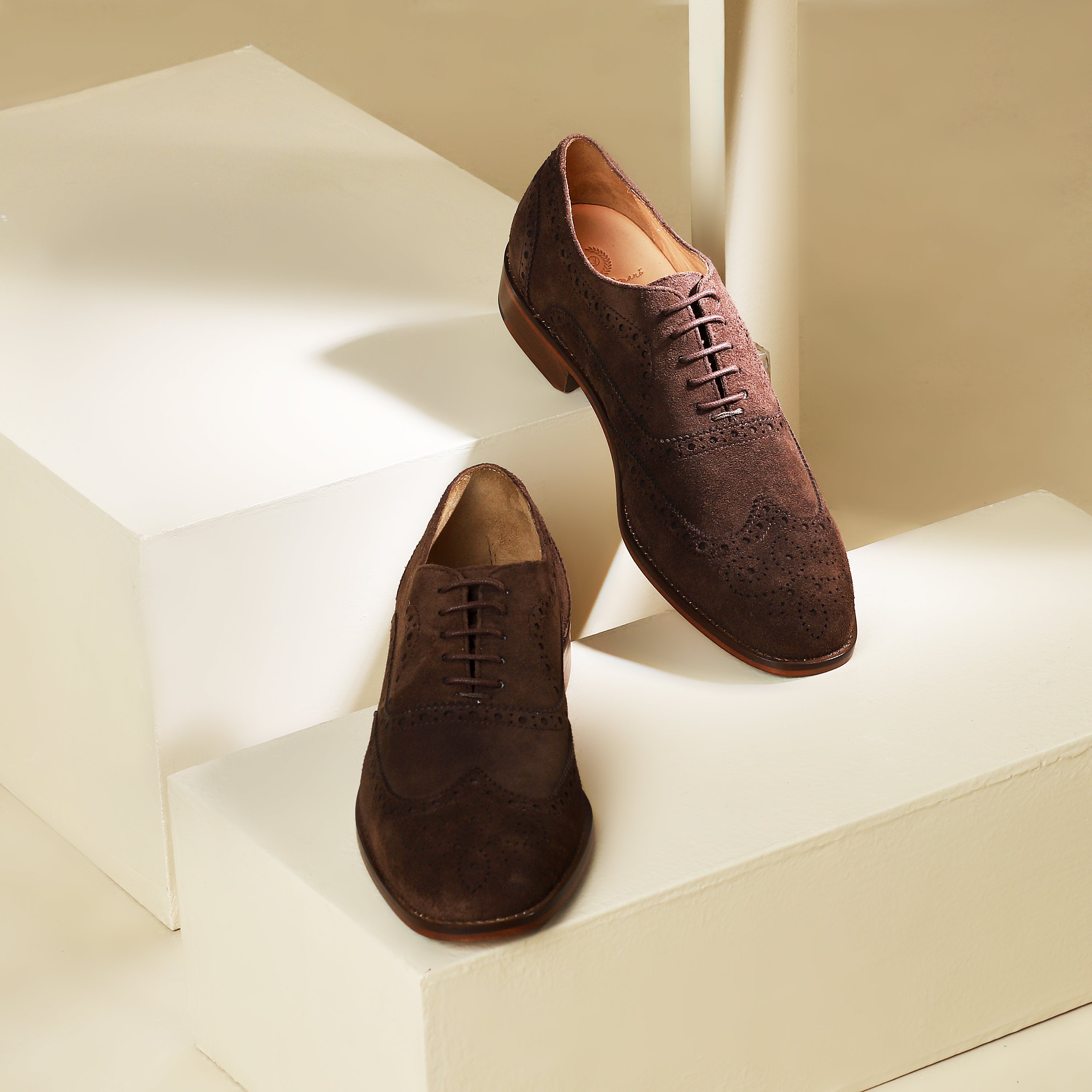 Italian Calf Suede Brogues (Brown Limited Edition)