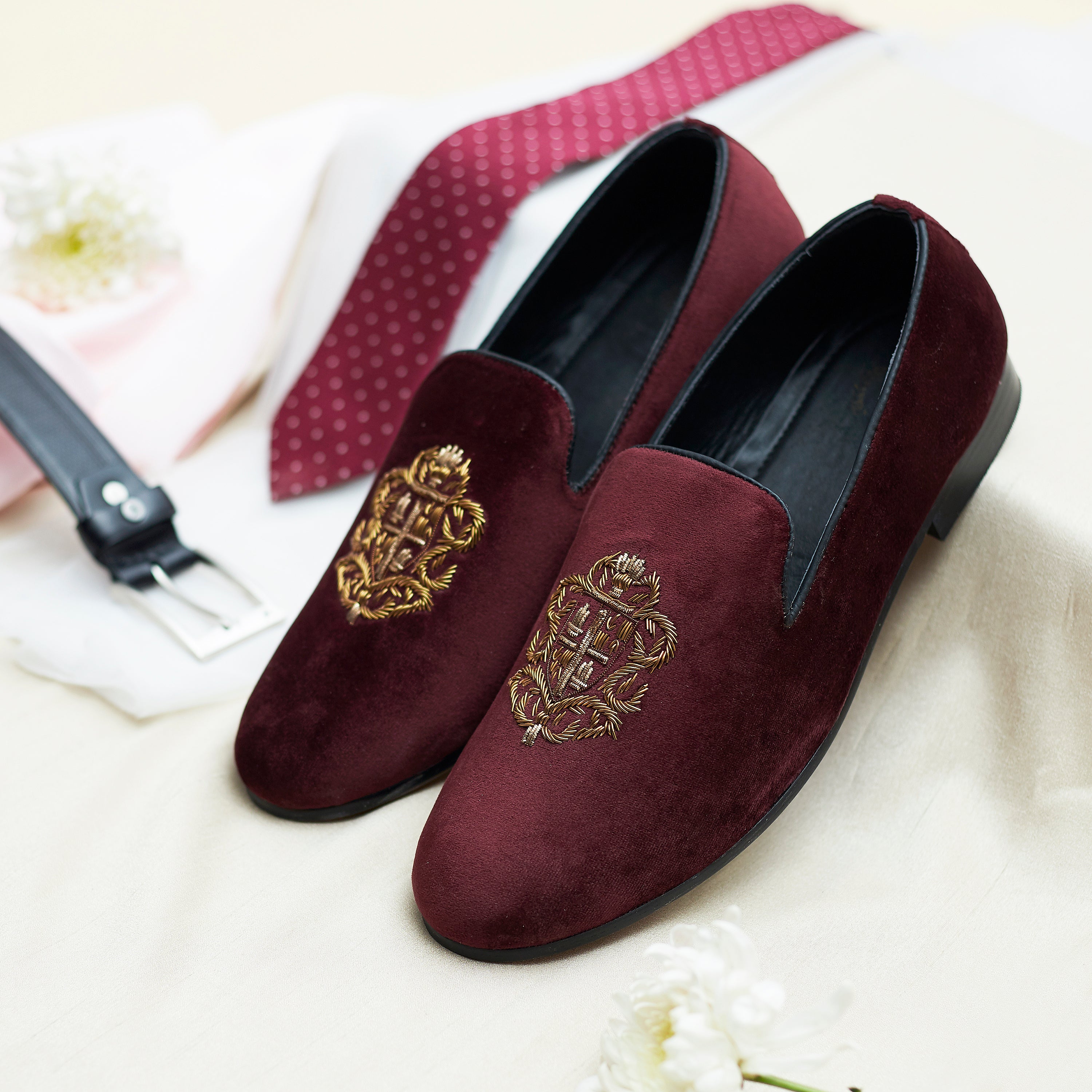 The Royal Crest© Slipons (Wine)(Patent Copyright Artwork)