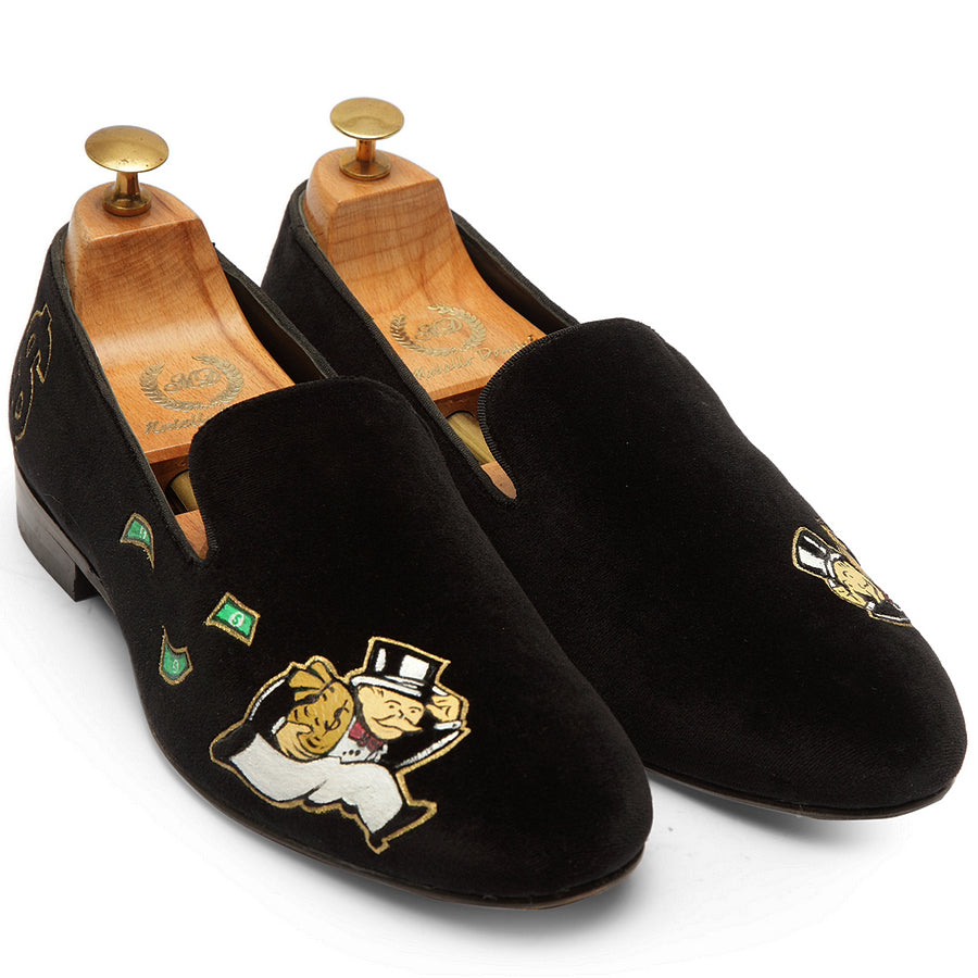 Monopoly Man Hand-Painted Slipons (Only Size 8 & 10) (Limited Edition)