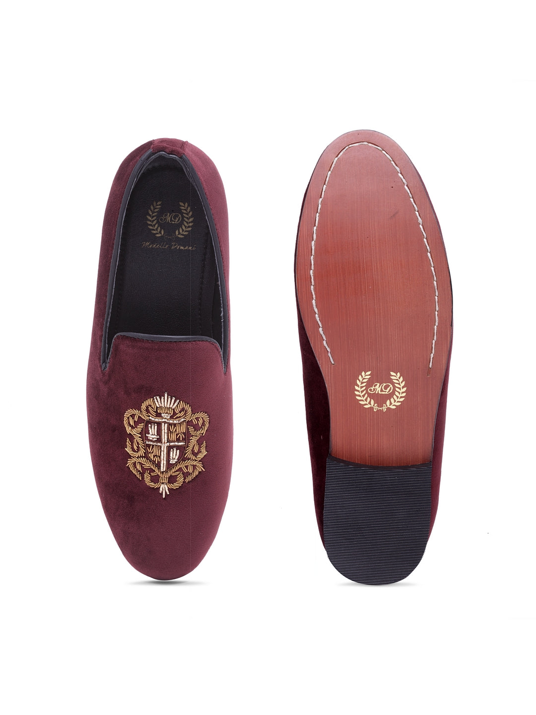 The Royal Crest© Slipons (Wine)(Patent Copyright Artwork)