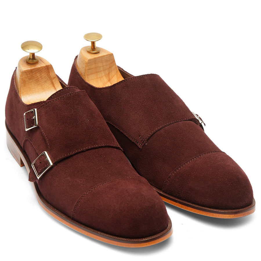 Spanish Cut Suede Dual Monkstraps Modello Domani