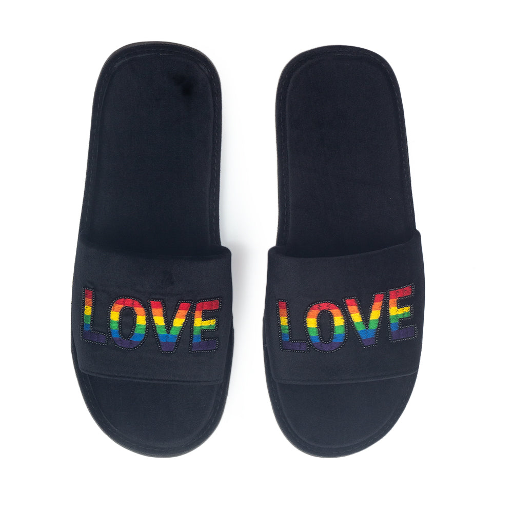 LOVE Domani Slippers Men (Black-Multi)