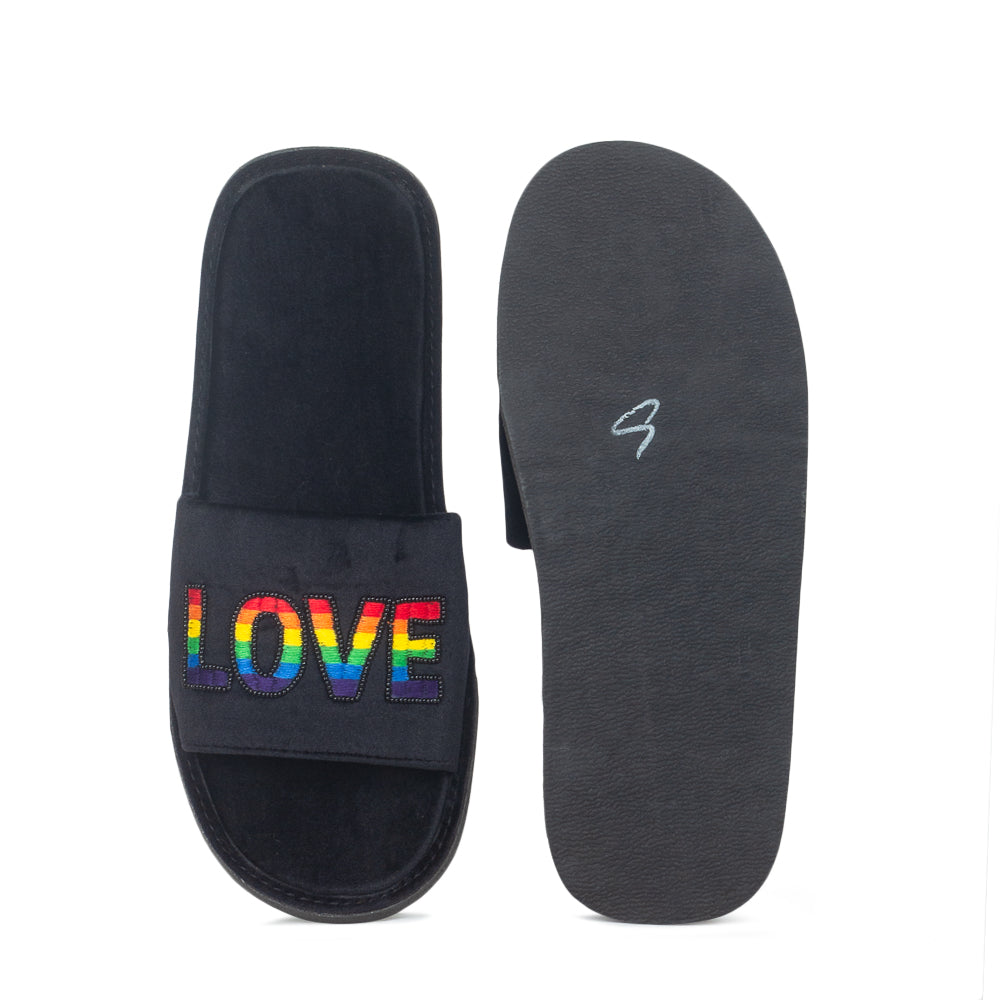 LOVE Domani Slippers Men (Black-Multi)