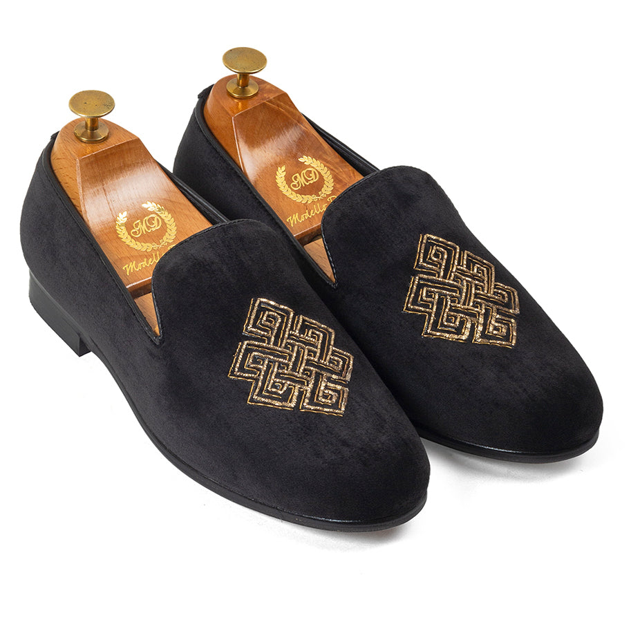 Celtic Knot Slipons (Black)