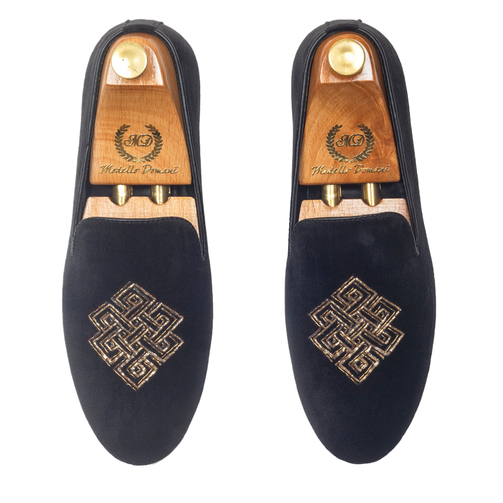 Celtic Knot Slipons (Black)