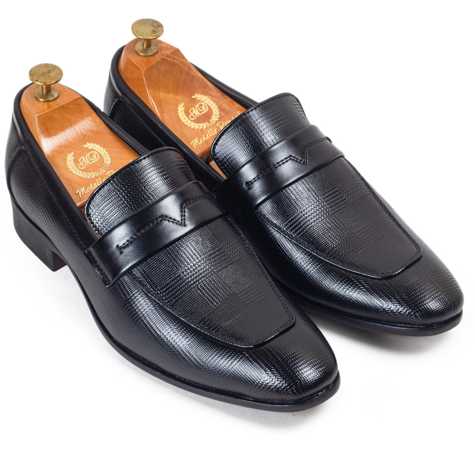 Italian Textured Slipons (Black)