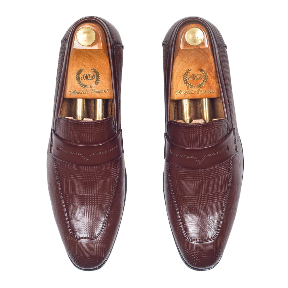 Italian Textured Slipons (Brown)