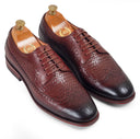Woven Leather Brogues (Tan Brown) β Brown shoes | Modello Domani