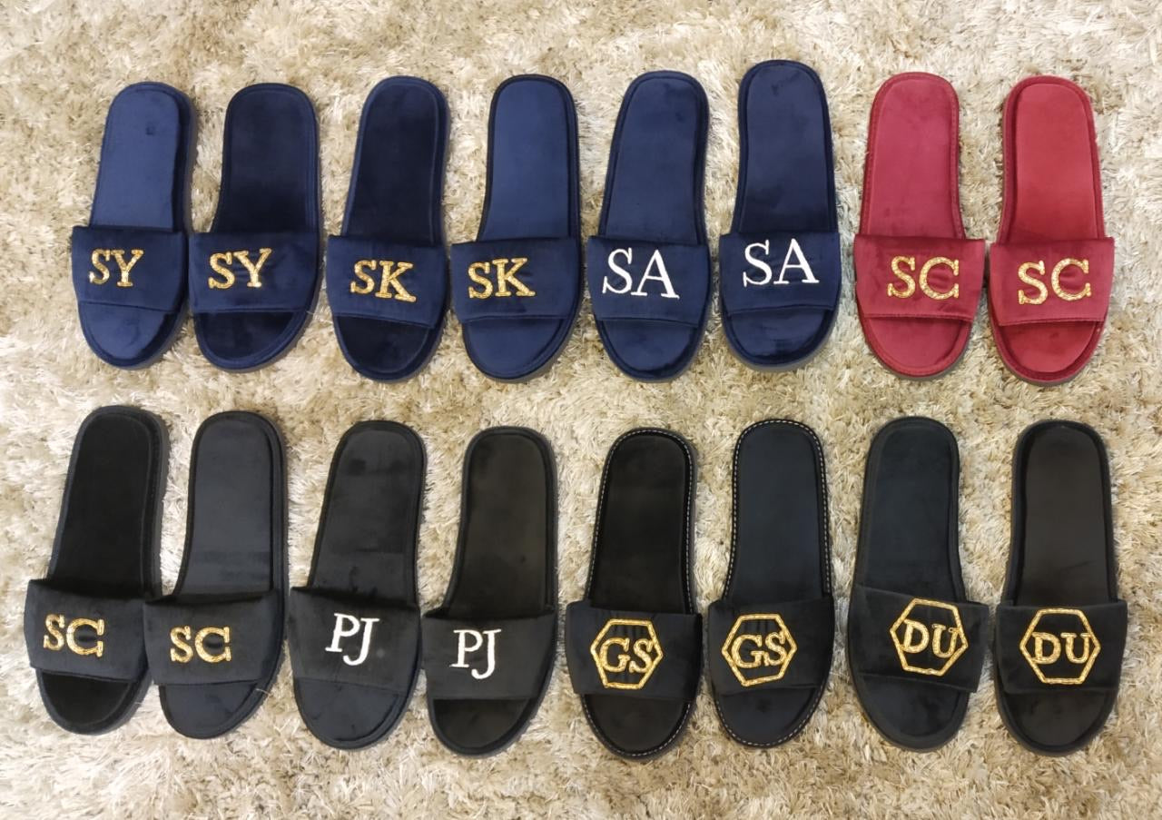 Customized Initials Domani Slippers (Bulk Order Only)