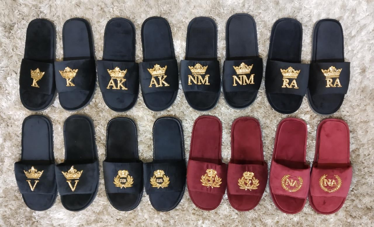 Customized Initials Domani Slippers (Bulk Order Only)