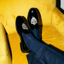 The Regal Bee Slipons (Patent Black) — Black slipons | Modello Domani