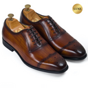 Milano Patina Leather Brogues (Patina Tan - Limited Edition) — Tan shoes | Modello Domani