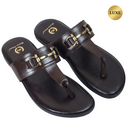 Louis Leather Slippers (Brown) — Brown slippers | Modello Domani