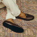 Pasha Leather Juttis (Brown) — Brown juttis | Modello Domani