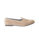 Royal Crest©️ Velvet Juttis (Beige)(Patent Copyright Artwork) — Beige juttis | Modello Domani