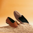 Pasha Suede Juttis (Sand Beige) — Beige juttis | Modello Domani