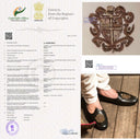 Royal Crest©️ Velvet Juttis (Black)(Patent Copyright Artwork) — Black juttis | Modello Domani