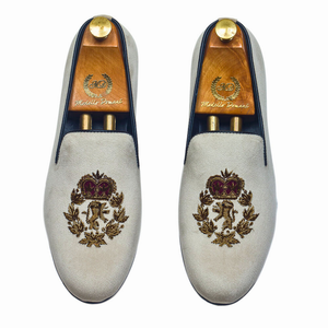 The Kingsman Slipons (Beige - Limited Edition #GoldBottom)