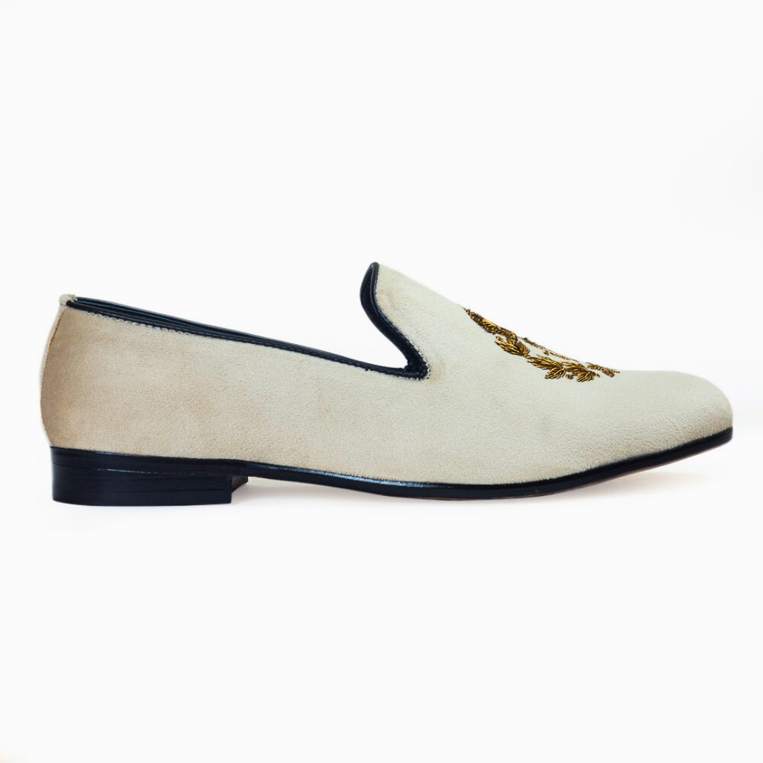 The Kingsman Slipons (Beige - Limited Edition #GoldBottom)