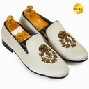 The Kingsman Slipons (Beige - Limited Edition #GoldBottom) — Beige slipons | Modello Domani