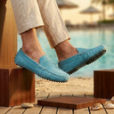 Gommino Suede Penny Loafers (Mountain Ice Blue - Limited Edition)